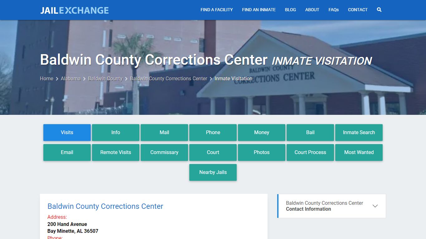 Inmate Visitation - Baldwin County Corrections Center, AL - Jail Exchange